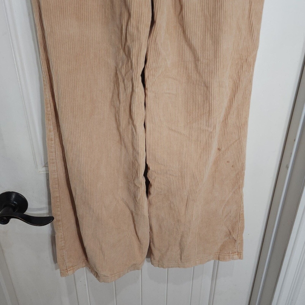 BDG High & Wide Corduroy Pants Womens 24 Light Brown 100% Cotton Pockets Zip - Picture 6 of 13